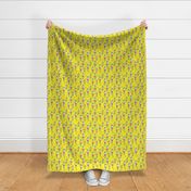 Hot summer yellow ice cream cone summer print for kids