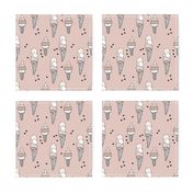 Hot summer beige gender neutral ice cream cone popsicle summer design print for kids