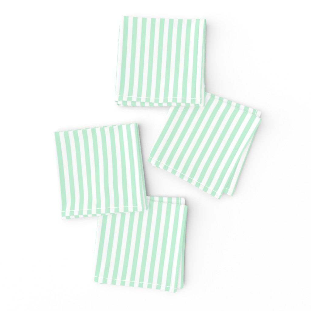 ice mint green vertical stripes .25"
