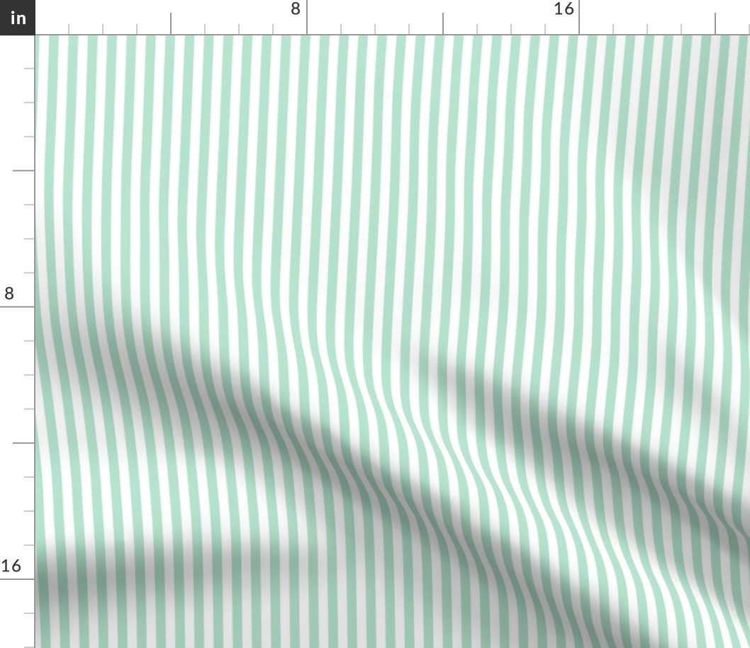mint green vertical stripes .25"