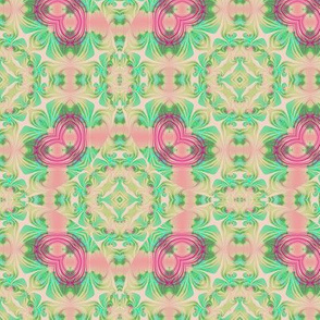 Coral and Mintgreens Swirl