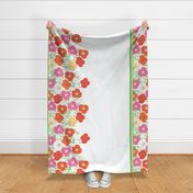 Poppies in bloom border print