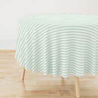 Mint and white stripes half inch