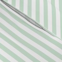 Mint and white stripes half inch