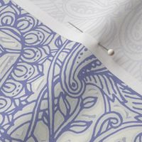 Lavender & Cream Art Nouveau Doodle Pattern