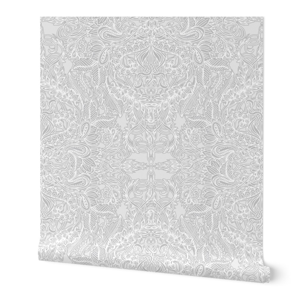 Frost & Ash Art Nouveau Doodle Pattern