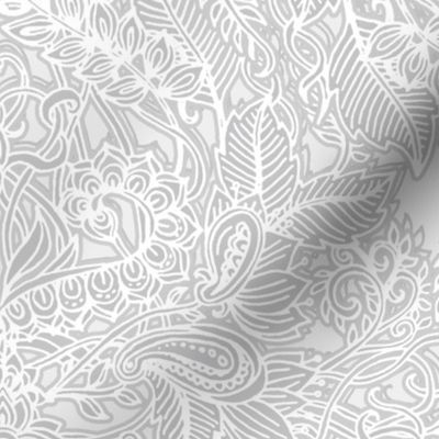 Frost & Ash Art Nouveau Doodle Pattern