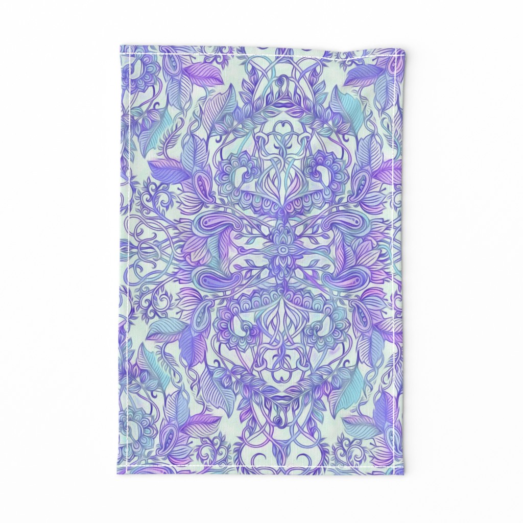 Purple, Blue & Cream Art Nouveau Pattern