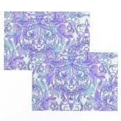 Purple, Blue & Cream Art Nouveau Pattern