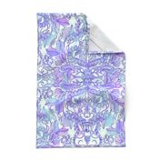 Purple, Blue & Cream Art Nouveau Pattern