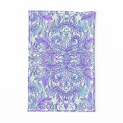 Purple, Blue & Cream Art Nouveau Pattern