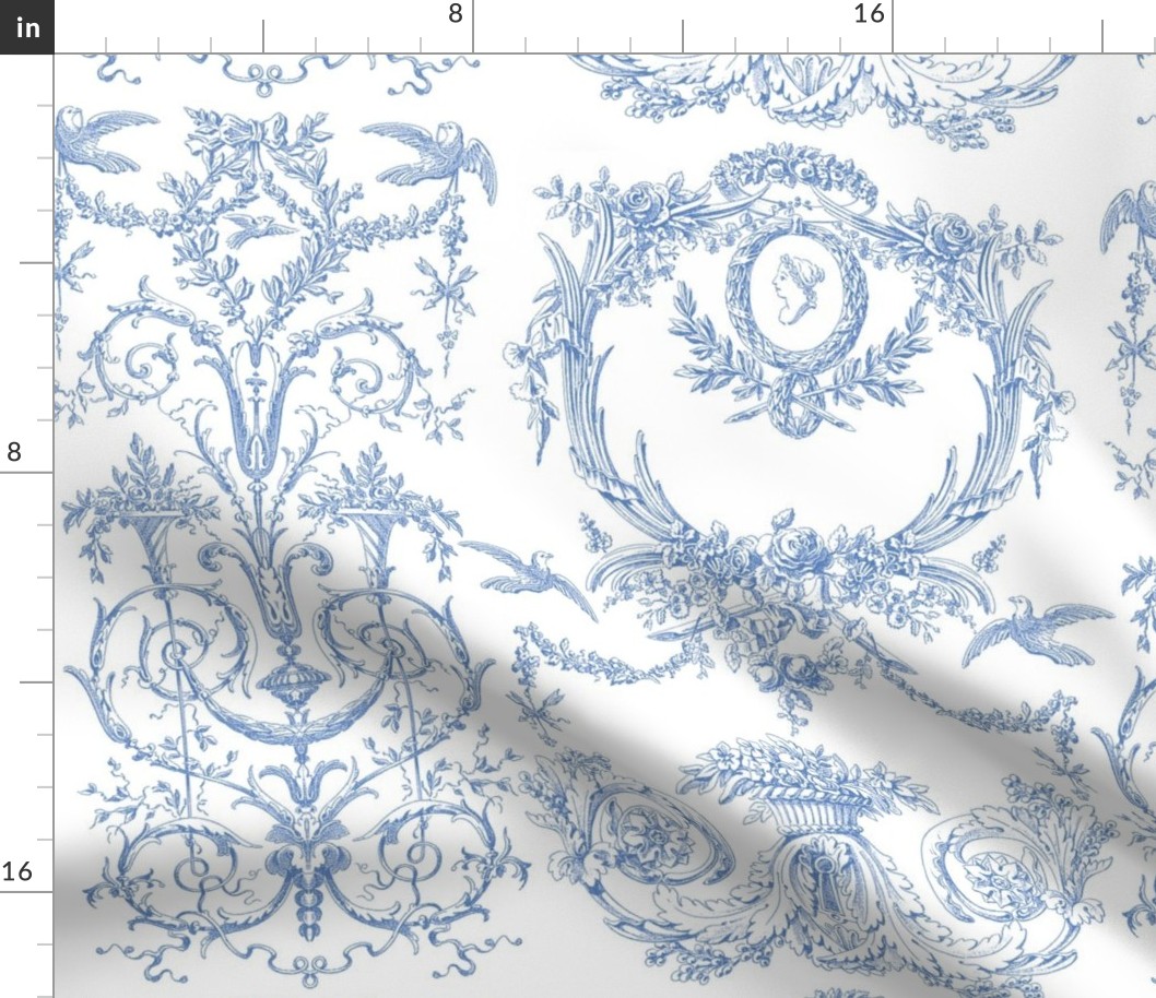 Capetian Toile in blueberry