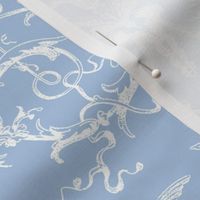 Capetian Toile white on blueberry