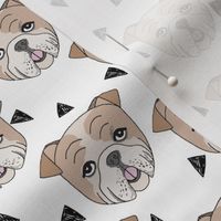 english bulldogs // white english bulldog smaller cute dog dog breed fabric 