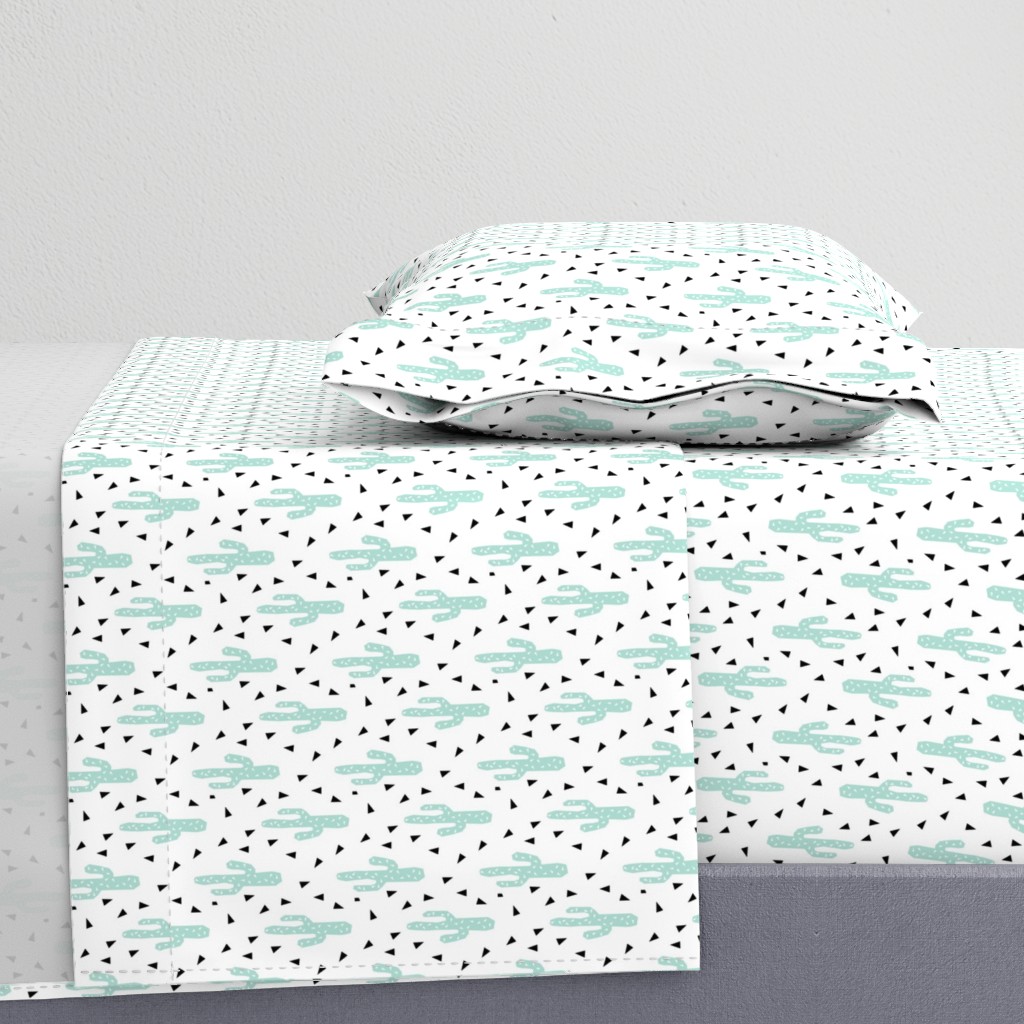 cactus mint tri triangle trendy design for minimal kids baby desert southwest