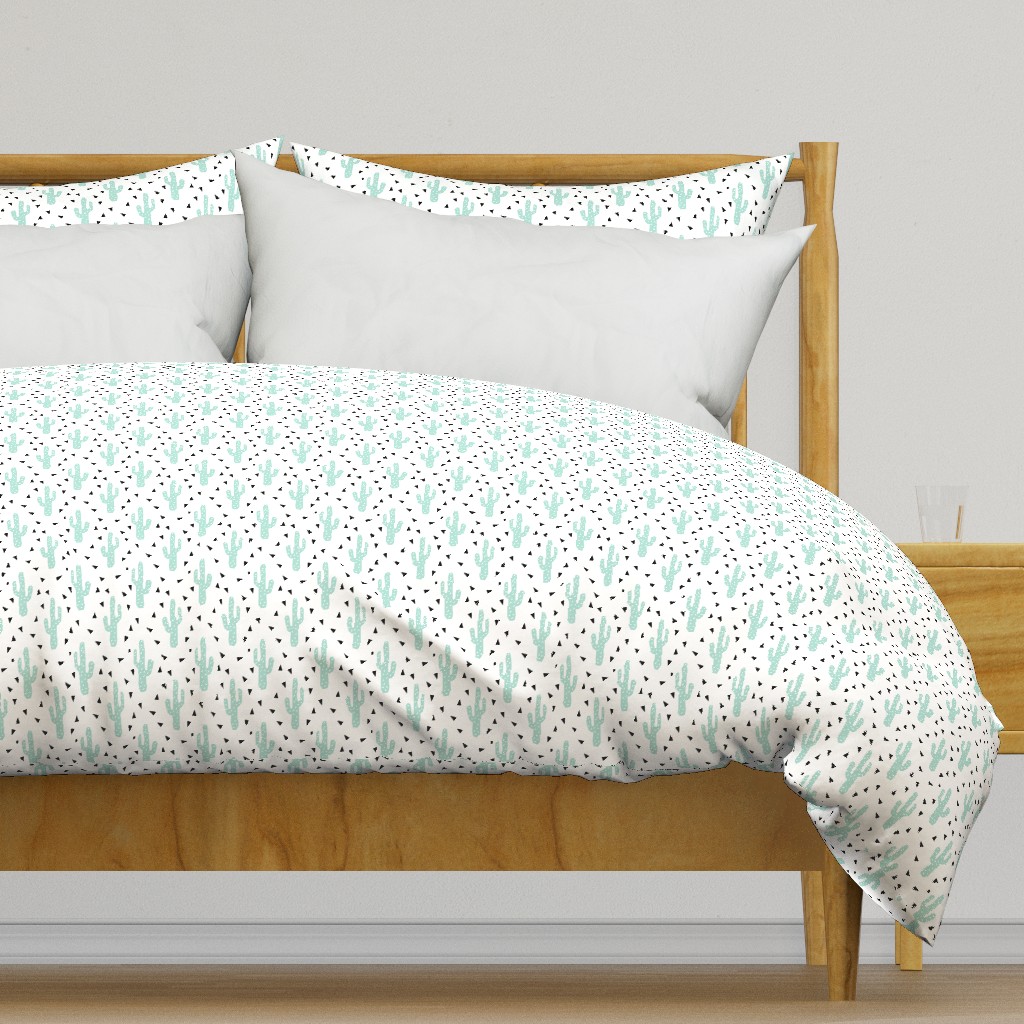 cactus mint tri triangle trendy design for minimal kids baby desert southwest