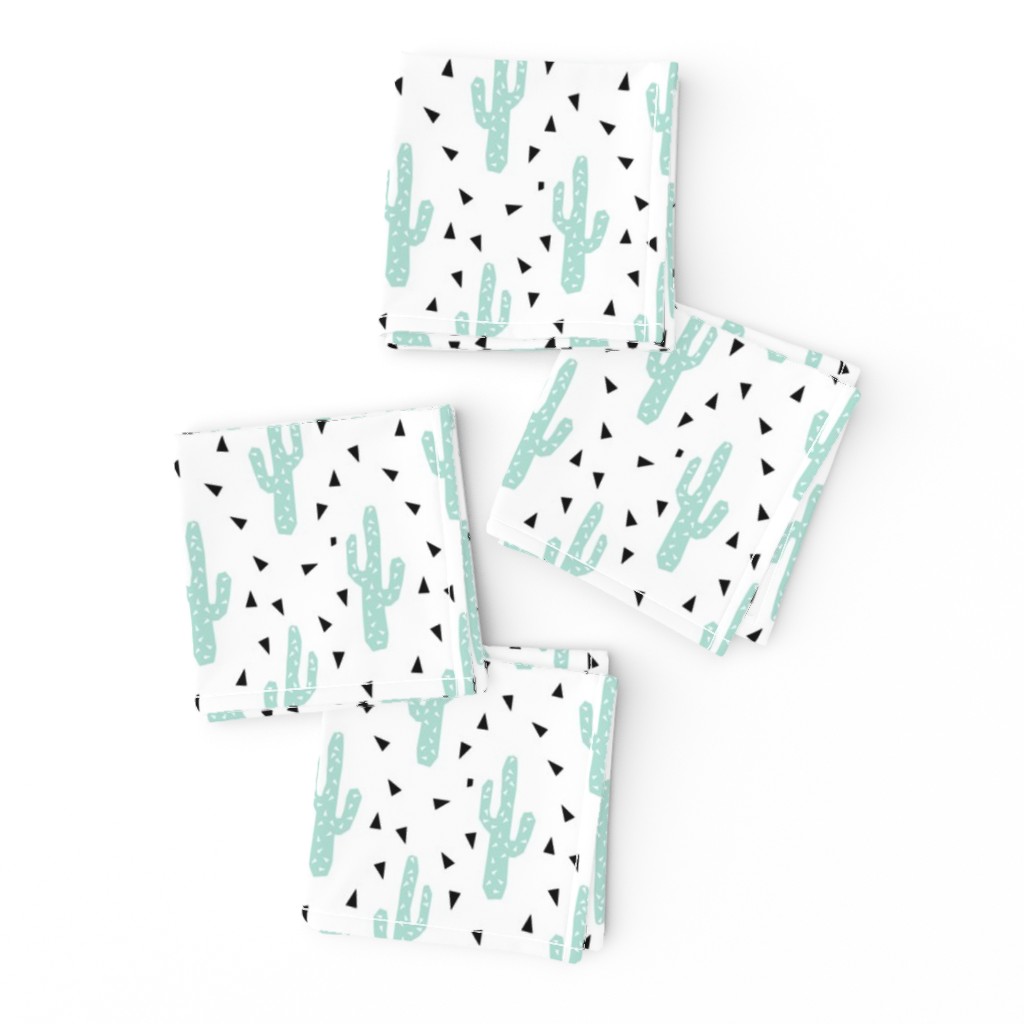 cactus mint tri triangle trendy design for minimal kids baby desert southwest