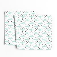 cactus mint tri triangle trendy design for minimal kids baby desert southwest