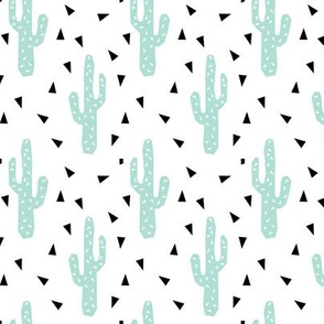 cactus mint tri triangle trendy design for minimal kids baby desert southwest