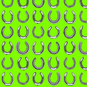 Lucky Horseshoes - Middy Chartreuse - Medium Scale