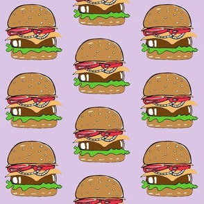 Burgers on purple