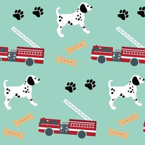 Fire Trucks and Dalmatian Puppies