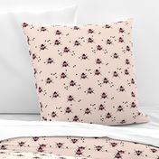 Funny summer creatures cute little bugs and insects illustration pink fly pattern print