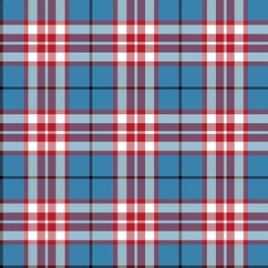 Thomson / Thompson tartan - 6" red on blue