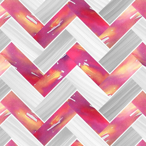 Herringbone Parquetry - Magenta