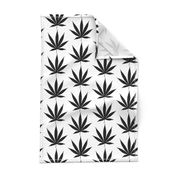 Black&White cannabis leaf