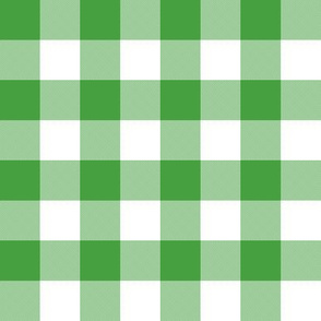 1" Christmas tree Christmascolors green and white gingham check