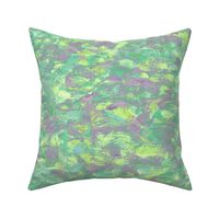 abstract paint swirls - lime, purple and green