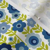 Marguerite (Blue) || 60s mod floral