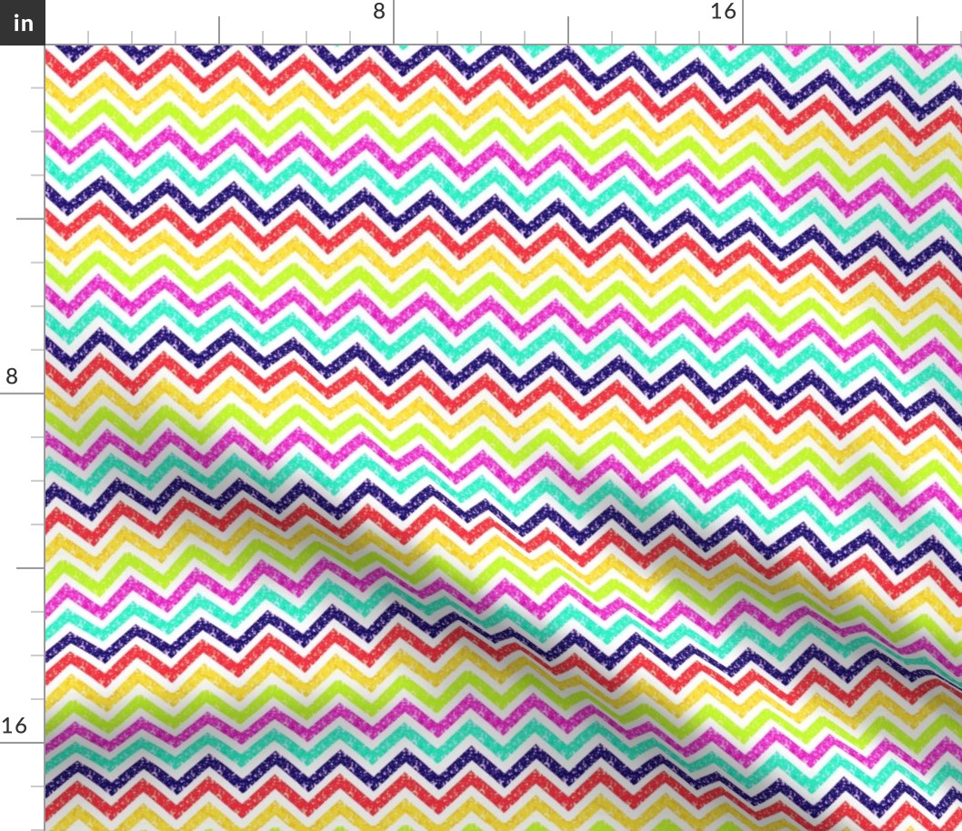 Sparkle Chevron blue red gold pink turquoise MED