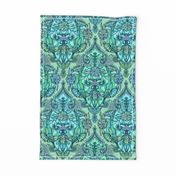 Blue, Lime & Mint Green Botanical Moroccan