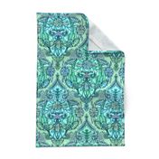 Blue, Lime & Mint Green Botanical Moroccan