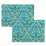 Blue, Lime & Mint Green Botanical Moroccan