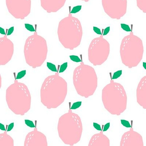 pink lemonade - pastel pink girly citrus lemon print