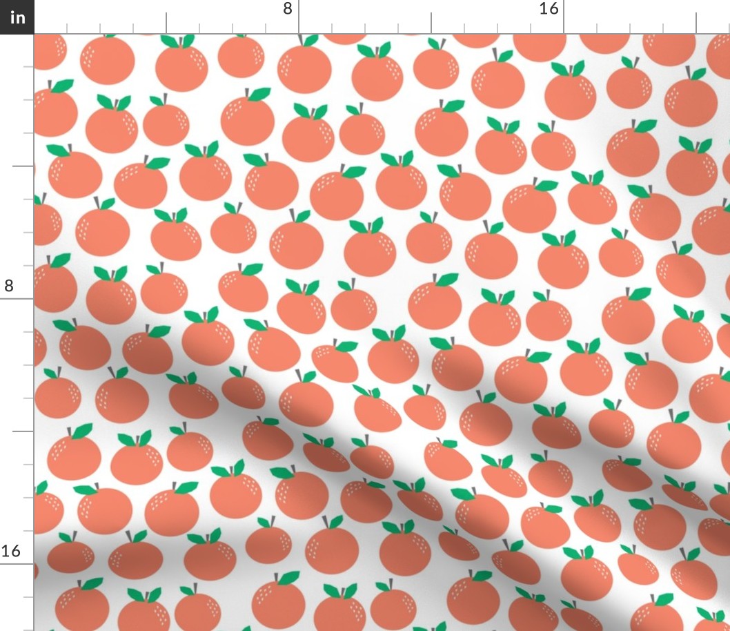 oranges - coral fruit tropical summer trendy print