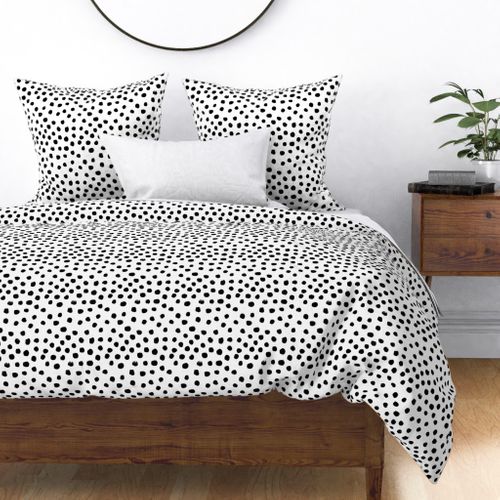 dots and spots black and white minimal Fabric | Spoonflower