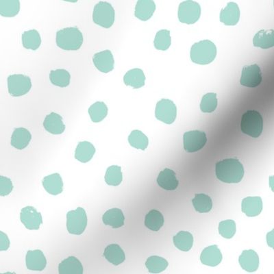 dots mint and white trendy baby minimal print