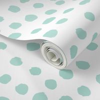 dots mint and white trendy baby minimal print