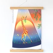 Vintage Savannah Sunset Giraffe Circle Skirt Kit