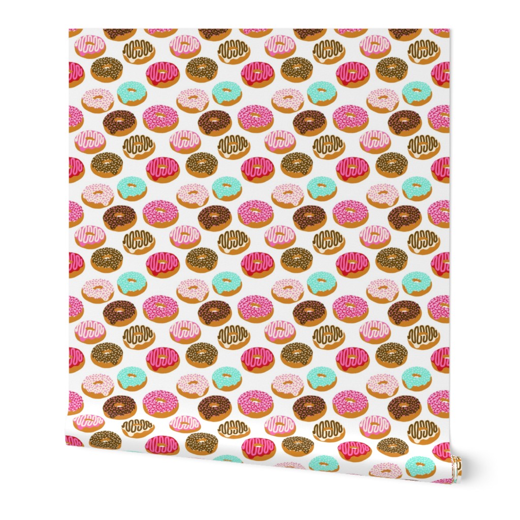 donuts pink chocolate strawberry yummy food print