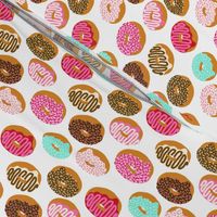 donuts pink chocolate strawberry yummy food print