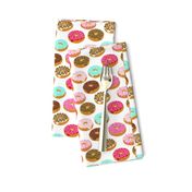 donuts pink chocolate strawberry yummy food print