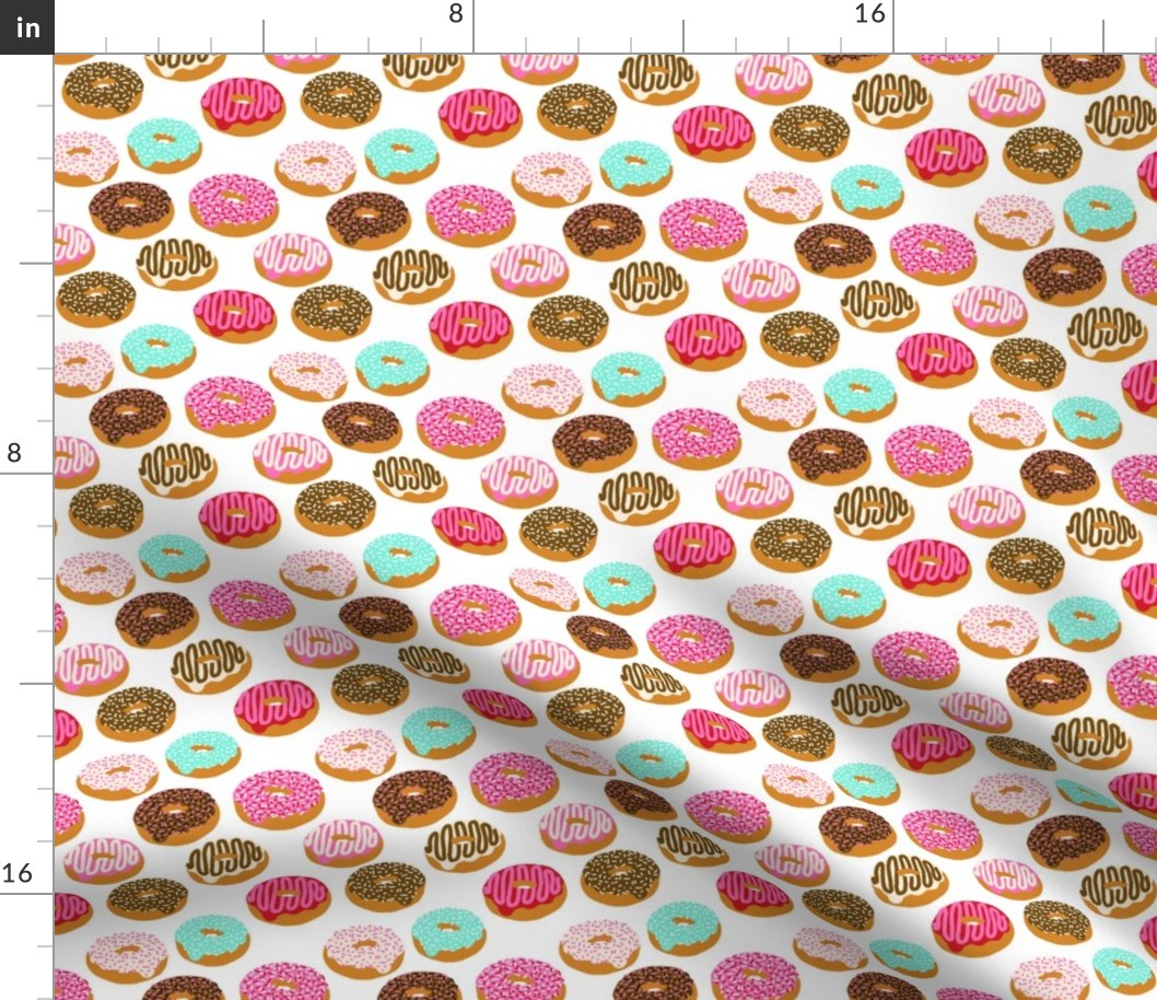 donuts pink chocolate strawberry yummy food print