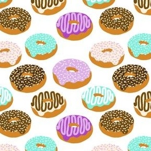 donuts purple lavender green chocolate food print