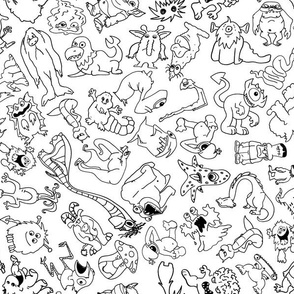 Monster Jumble Outlines