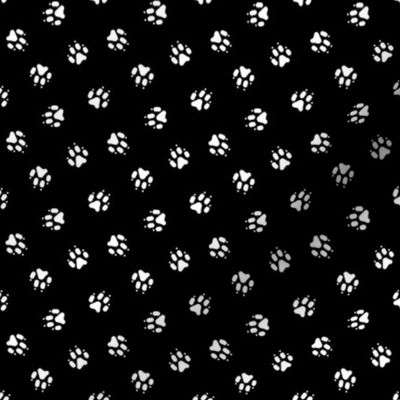 Trotting paw prints coordinate - black